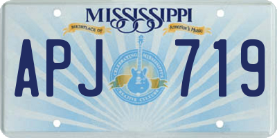 MS license plate APJ719