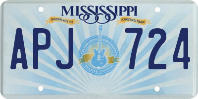 MS license plate APJ724