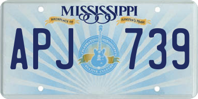 MS license plate APJ739