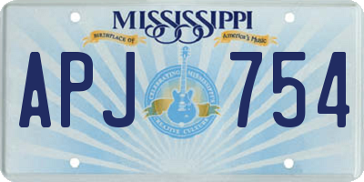 MS license plate APJ754