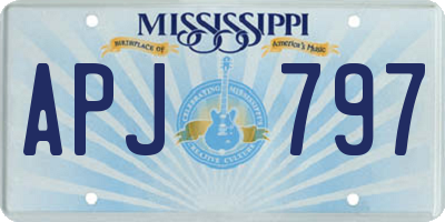 MS license plate APJ797