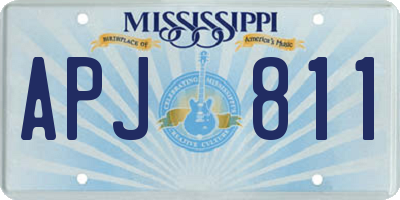 MS license plate APJ811