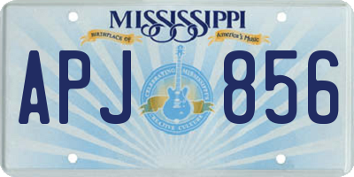 MS license plate APJ856