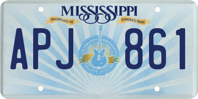 MS license plate APJ861