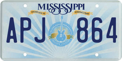 MS license plate APJ864