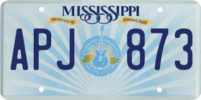 MS license plate APJ873
