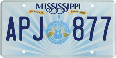 MS license plate APJ877