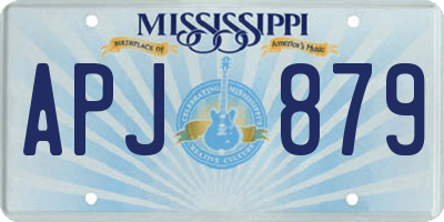 MS license plate APJ879