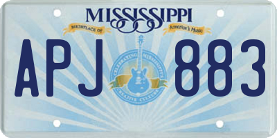 MS license plate APJ883