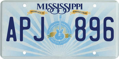 MS license plate APJ896
