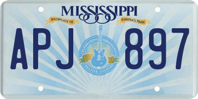 MS license plate APJ897