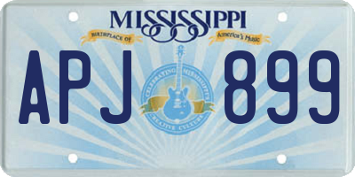 MS license plate APJ899