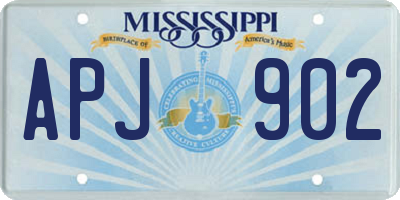 MS license plate APJ902
