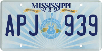 MS license plate APJ939