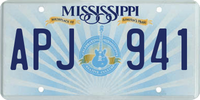 MS license plate APJ941