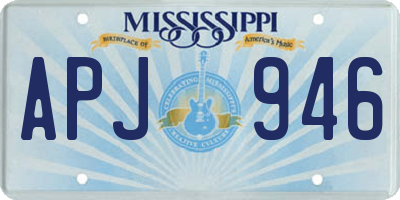 MS license plate APJ946