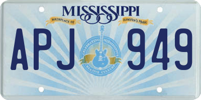 MS license plate APJ949