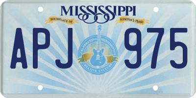 MS license plate APJ975