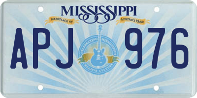 MS license plate APJ976