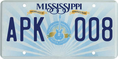 MS license plate APK008