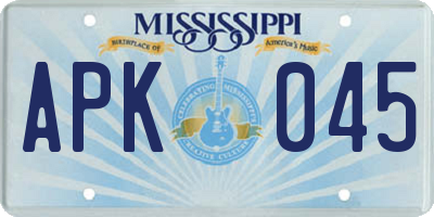 MS license plate APK045