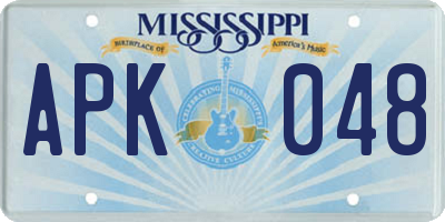 MS license plate APK048