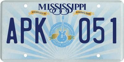 MS license plate APK051