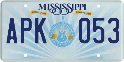MS license plate APK053