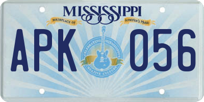 MS license plate APK056
