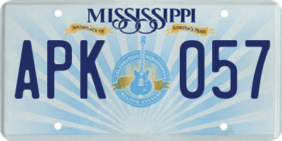 MS license plate APK057