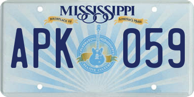 MS license plate APK059
