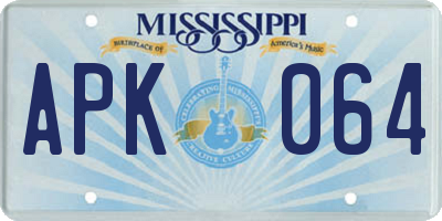MS license plate APK064