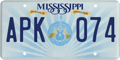 MS license plate APK074