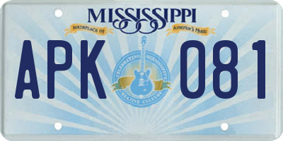 MS license plate APK081