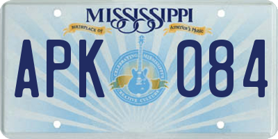 MS license plate APK084
