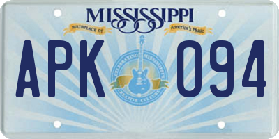 MS license plate APK094