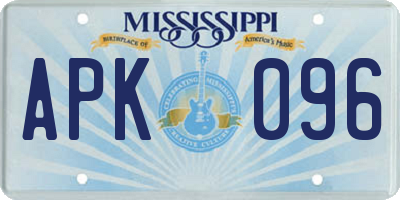 MS license plate APK096
