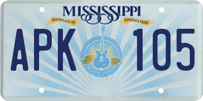 MS license plate APK105
