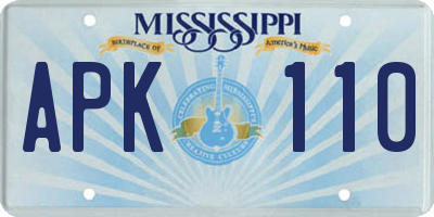 MS license plate APK110