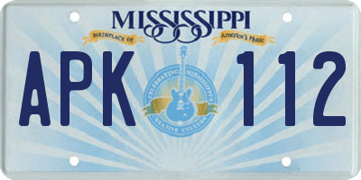 MS license plate APK112