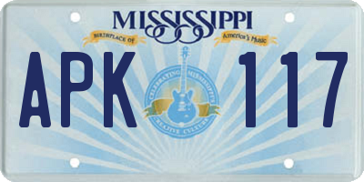 MS license plate APK117