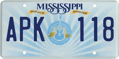 MS license plate APK118