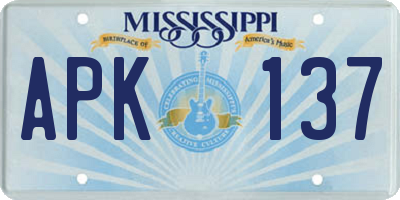 MS license plate APK137