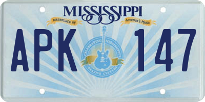 MS license plate APK147