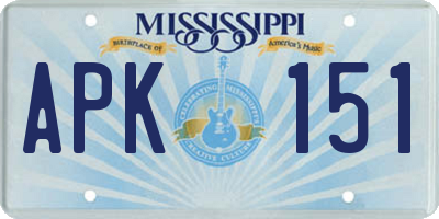 MS license plate APK151