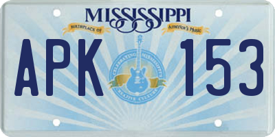 MS license plate APK153