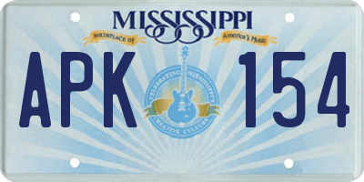 MS license plate APK154