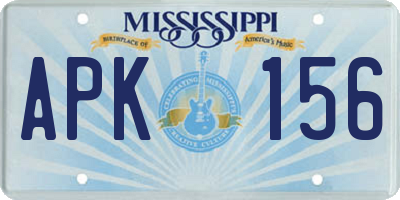 MS license plate APK156