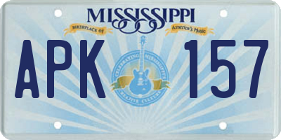 MS license plate APK157