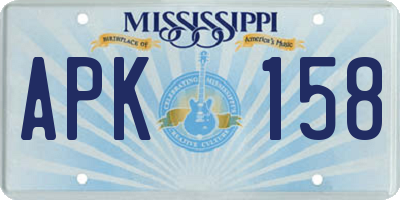 MS license plate APK158